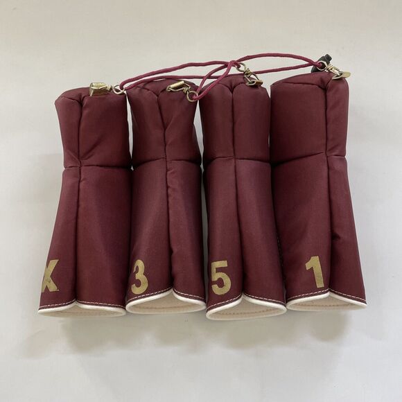 VINTAGE Dunlop Golf Driver Head Cover Set of‎ 4 Nylon RETRO Hi Tech Style - Picture 3 of 8